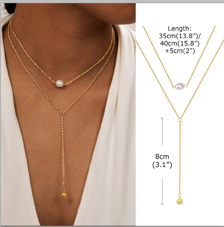 Stainless Steel Lariat Necklace