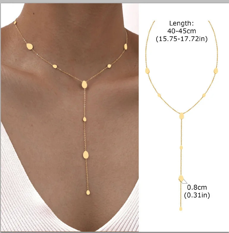 Stainless Steel Lariat Necklace