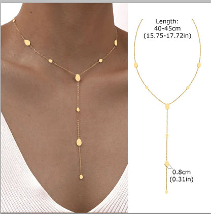 Stainless Steel Lariat Necklace