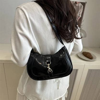 Chic Women's Crossbody Bag - Retro-Inspired Small Square Shoulder Purse with Zip Closure, Durable PU Material