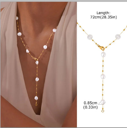 Stainless Steel Lariat Necklace