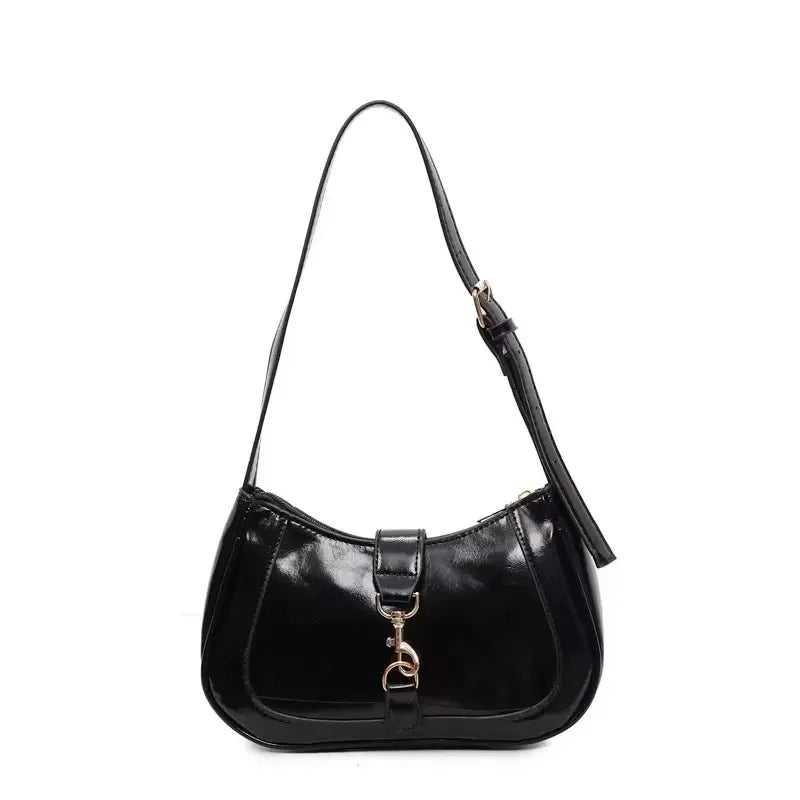 Chic Women's Crossbody Bag - Retro-Inspired Small Square Shoulder Purse with Zip Closure, Durable PU Material