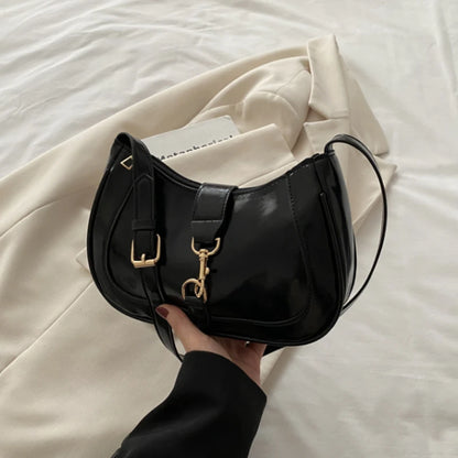 Chic Women's Crossbody Bag - Retro-Inspired Small Square Shoulder Purse with Zip Closure, Durable PU Material