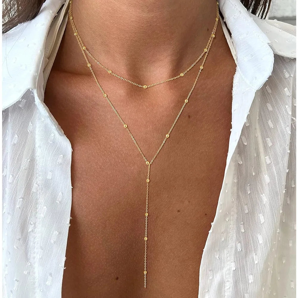 Stainless Steel Lariat Necklace