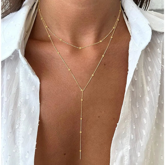 Stainless Steel Lariat Necklace