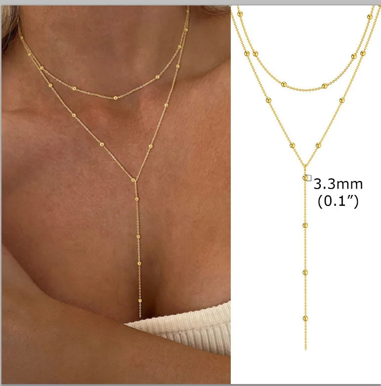 Stainless Steel Lariat Necklace