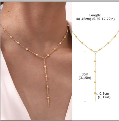 Stainless Steel Lariat Necklace